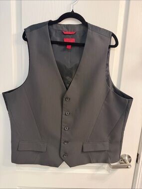 Alfani Men's Gray Slim Fit Dress Vest -Modern